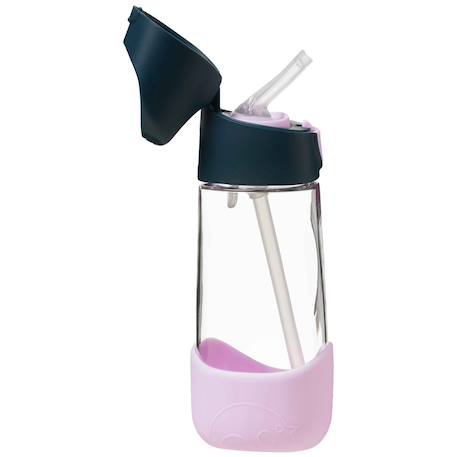 Gourde en tritan avec paille indigo (450 ml) Rose+Vert 3 - vertbaudet enfant 