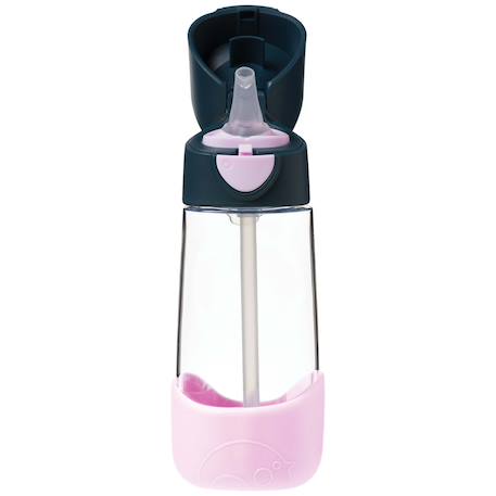 Gourde en tritan avec paille indigo (450 ml) Rose+Vert 2 - vertbaudet enfant 