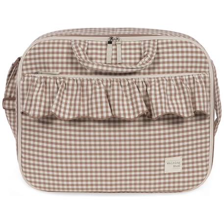 Valise de maternité praliné vichy moka Marron 3 - vertbaudet enfant 