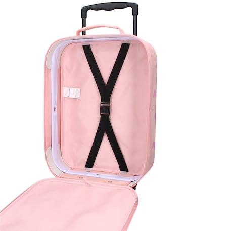 Valise enfant à roulettes Rose+Vert 5 - vertbaudet enfant 
