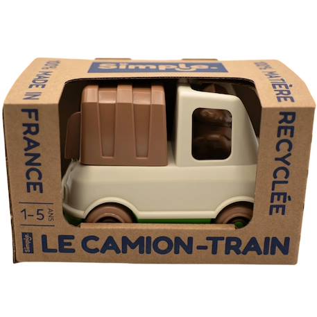 Camion poubelle milk Beige+orange 11 - vertbaudet enfant 