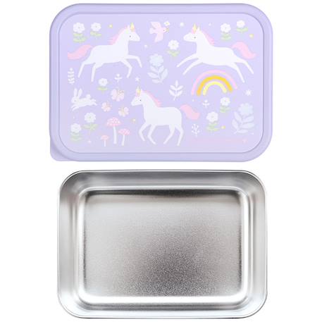 Lunch box en acier inoxydable rêves de licorne Violet, blanc, rose 5 - vertbaudet enfant 