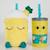 Gobelet isotherme fuzzie pip (360 ml) Jaune, blanc, bleu 3 - vertbaudet enfant 
