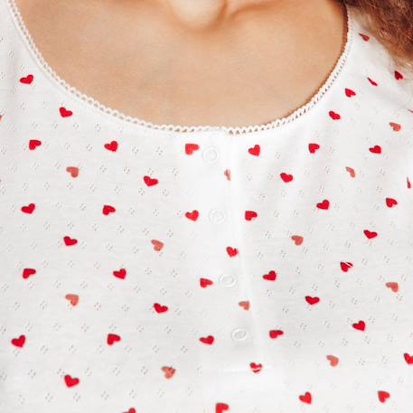 Pyjama 2 pieces de grossesse avec ceinture stretch insomnia Multico blanc 3 - vertbaudet enfant 