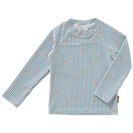 Tee-shirt anti-uv manches longues rayures & crabes (12-24 mois) Bleu, blanc, orange 1 - vertbaudet enfant 