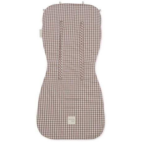 Assise pour poussette praliné vichy moka Marron 2 - vertbaudet enfant 