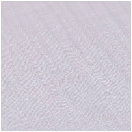 Lot de 3 langes mousseline tiny team lilas pastel (60x60 cm) Lilas, blanc 5 - vertbaudet enfant 