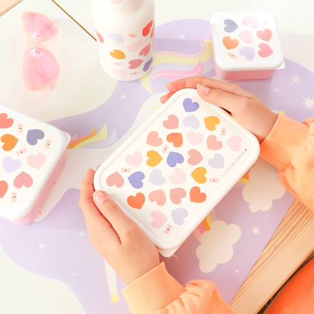 Lunch box en acier inoxydable cœurs Rose, orange, violet 4 - vertbaudet enfant 