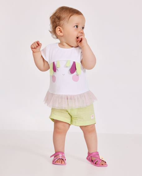 Bébé-Ensemble-Ensemble en tricot pour nouveau-né avec volant en tulle
