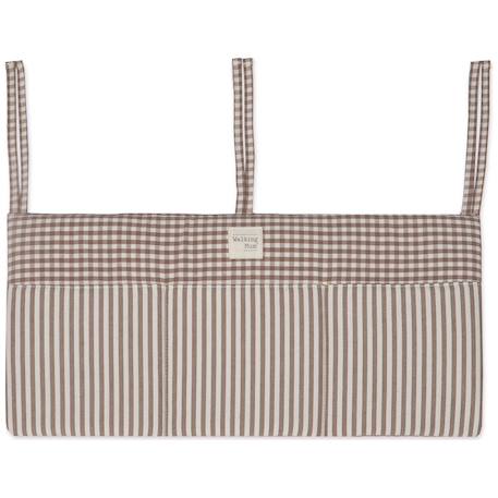 Organisateur de lit praliné vichy rayures moka Marron+Vert 3 - vertbaudet enfant 