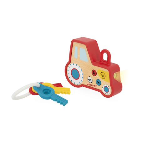 Hochet interactif porte-clés tracteur Rouge 6 - vertbaudet enfant 