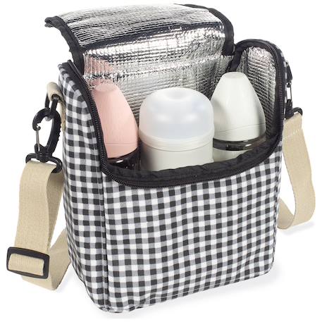 Sac isotherme biberons i love vichy Noir 3 - vertbaudet enfant 