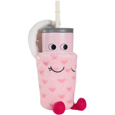 Gobelet isotherme fuzzie lulu (360 ml) Rose, rouge, blanc 2 - vertbaudet enfant 