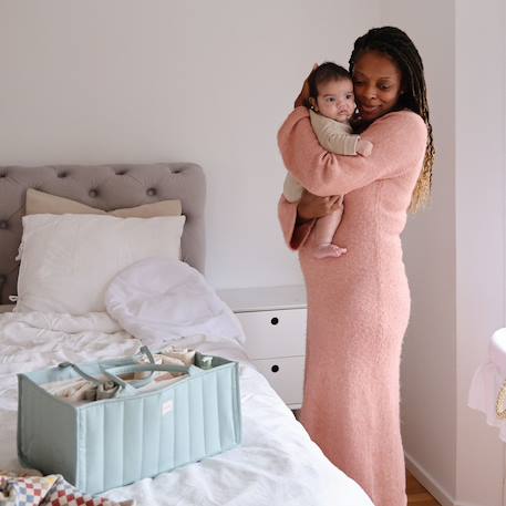 Panier à couches Bleu, blanc+Ecru+Ecru, jaune, vert+Rose+Vert d'eau 27 - vertbaudet enfant 
