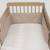 Tour de lit praliné vichy rayures moka (120x60 cm) Marron 5 - vertbaudet enfant 