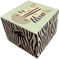 Linge de maison et décoration-Décoration-Boîte à bijoux musicale cube zèbre
