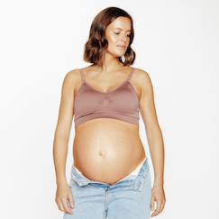 Vêtements de grossesse-Brassiere de grossesse sans armatures en microfibre côtelé honesty