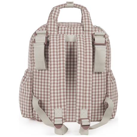 Sac à dos à langer praliné vichy moka Marron 5 - vertbaudet enfant 