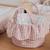 Panier de rangement praliné vichy moka Marron 3 - vertbaudet enfant 