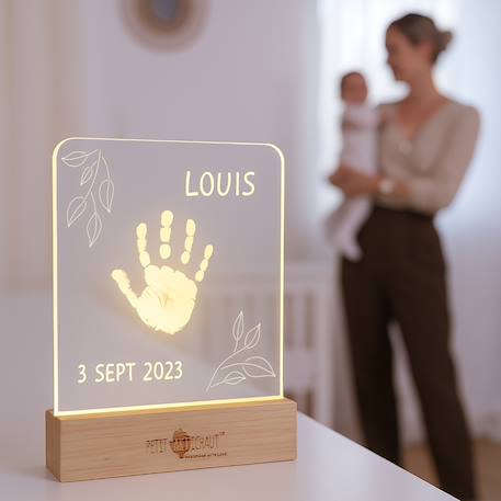 Cadre lumineux à empreintes olive tree (18x23 cm) Transparent, bois 5 - vertbaudet enfant 