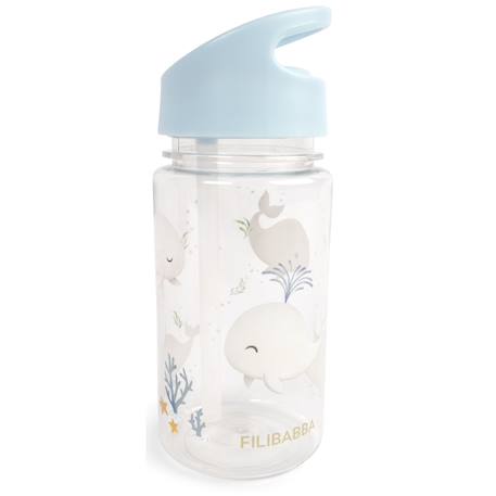 Gourde les contes de christian la baleine (400 ml) Bleu, blanc+Jaune, rose, blanc 2 - vertbaudet enfant 