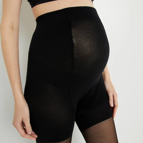 Collant uni de grossesse taille haute avec maintien renforcé 40 deniers  grossesse Noir 2 - vertbaudet enfant 