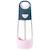 Gourde en tritan avec paille indigo (450 ml) Rose+Vert 1 - vertbaudet enfant 