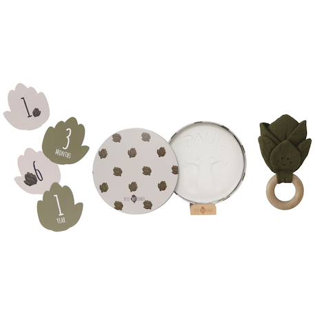 Coffret naissance à empreintes petit artichaut Beige 2 - vertbaudet enfant 