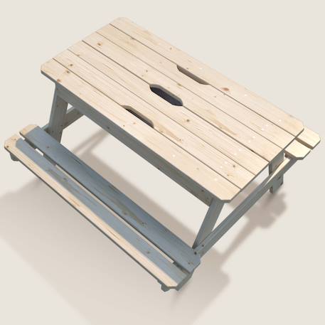 Table bois enfant avec bac à sable intégré Beige 5 - vertbaudet enfant 