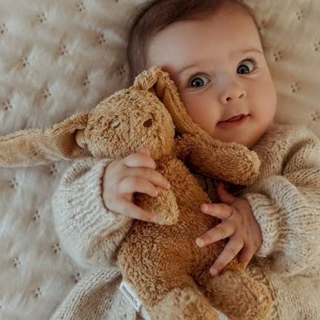 Petit lapin sensoriel en coton bio Cappucino+Sable 3 - vertbaudet enfant 