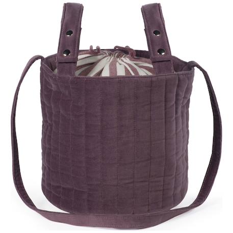 Sac bucket cherry velvet Mauve 4 - vertbaudet enfant 