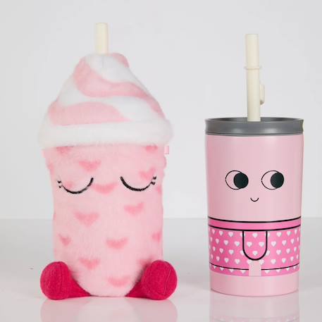 Gobelet isotherme fuzzie lulu (360 ml) Rose, rouge, blanc 3 - vertbaudet enfant 