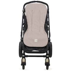 Puériculture-Assise pour poussette praliné vichy moka