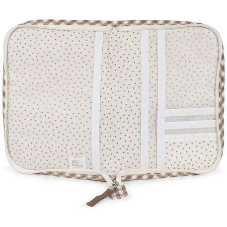 Protège carnet de santé praliné vichy moka Marron 3 - vertbaudet enfant 