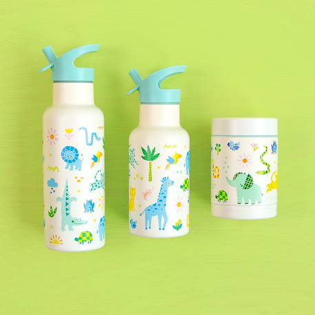 Gourde isotherme jungle (350 ml) Blanc, vert, bleu 6 - vertbaudet enfant 