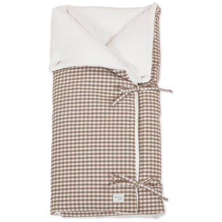 Nid d'ange et couverture praliné vichy moka tog 2,5 Marron 1 - vertbaudet enfant 
