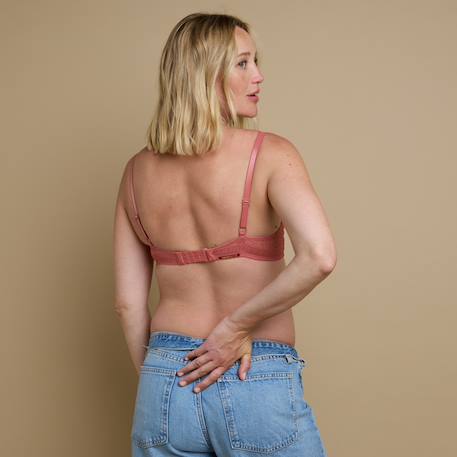Soutien-gorge de grossesse ampliforme en dentelle sweet Noir+Rose 6 - vertbaudet enfant 