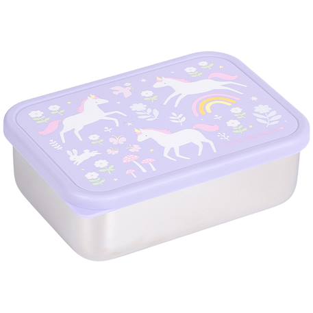 Lunch box en acier inoxydable rêves de licorne Violet, blanc, rose 1 - vertbaudet enfant 