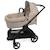 Housse de nacelle et drap housse pour nacelle praliné vichy rayures moka Marron+Vert 2 - vertbaudet enfant 