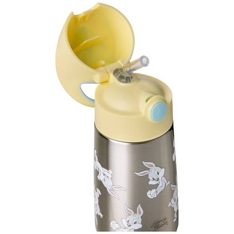 Gourde isotherme avec paille looney tunes (350 ml) Jaune, blanc, gris 4 - vertbaudet enfant 