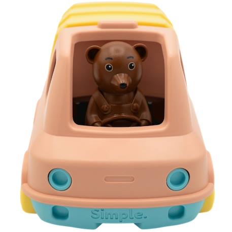 Camion poubelle de petit ours brun Menthe+Pêche 9 - vertbaudet enfant 