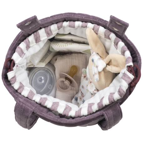 Sac bucket cherry velvet Mauve 6 - vertbaudet enfant 