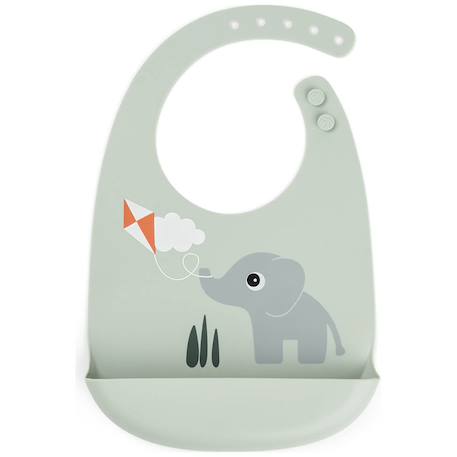Bavoir silicone playground Vert 1 - vertbaudet enfant 