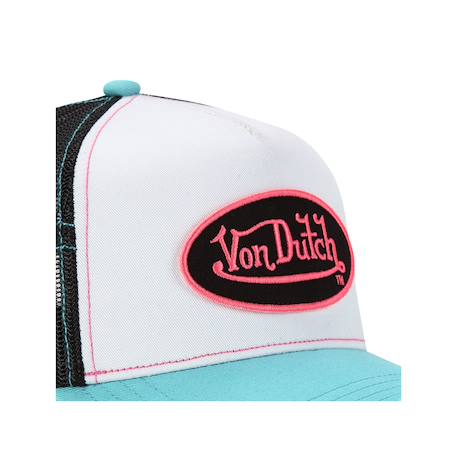 Casquette trucker enfant summer pinck Blanc/turquoise/rose/noir 2 - vertbaudet enfant 