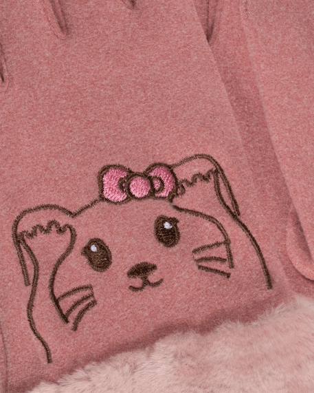 Gants avec broderie animal Rose 2 - vertbaudet enfant 
