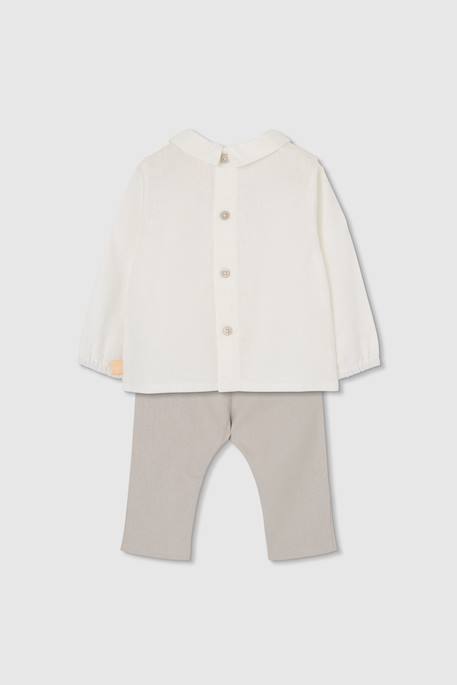 Ensemble en lin  pour bébé Beige 2 - vertbaudet enfant 