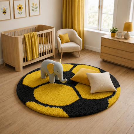 Tapis enfant tissé shaggy foot Autre+Bleu+Jaune+Noir+Rouge+Vert 18 - vertbaudet enfant 