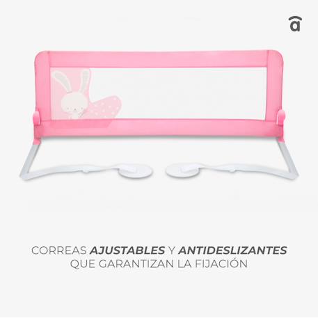 Barrière de lit 2-en-1 de 150 cm pliable Animaux gris+Bleu clair+Tippi rose 6 - vertbaudet enfant 