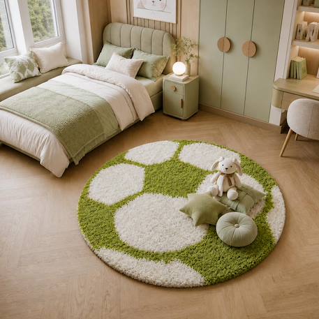 Tapis enfant tissé shaggy foot Autre+Bleu+Jaune+Noir+Rouge+Vert 31 - vertbaudet enfant 
