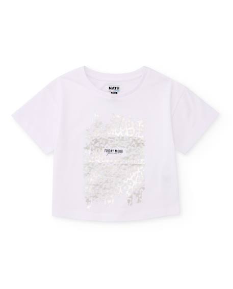 Ensemble fille en maille avec détails brillants Blanc 2 - vertbaudet enfant 